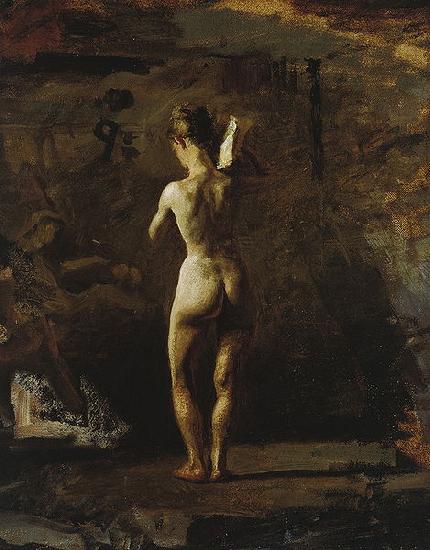 Thomas Eakins Study for William Rush Carving His Allegorical Figure of the Schuylkill oil painting image